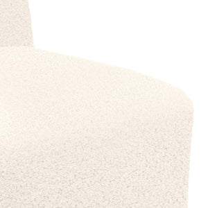 Canapé modulaire sans accoudoirs Crème 55 cm Tissu imitation laine bouclée