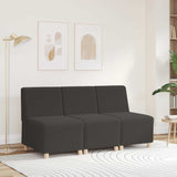 Canapé modulaire sans accoudoirs Gris foncé 55 cm Tissu bouclé aspect laine