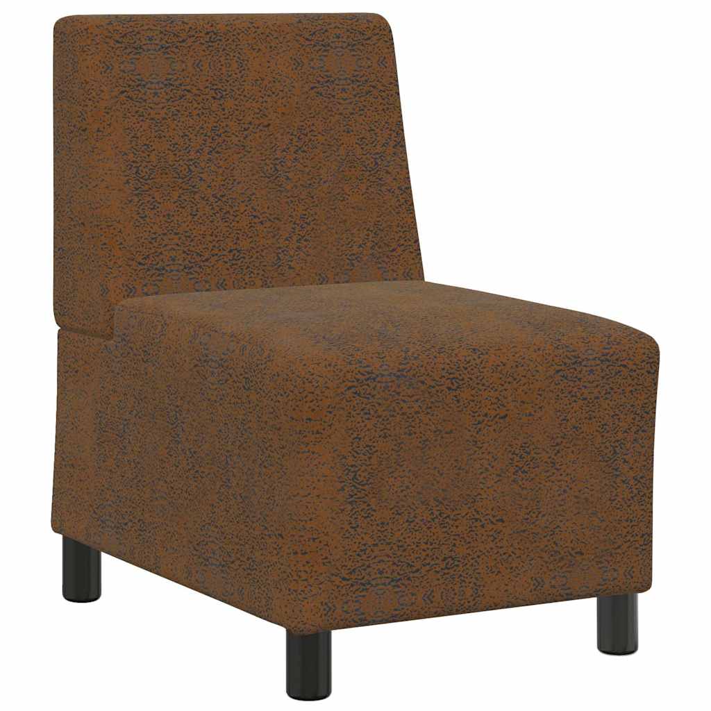 Unité de Sofa Modulaire Sans Accoudoirs Marron 55 x 74 x 82 cm