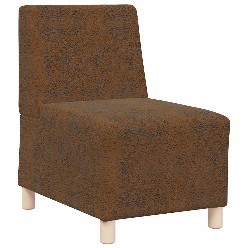 Unité de Sofa Modulaire Sans Accoudoirs Marron 55 x 74 x 82 cm
