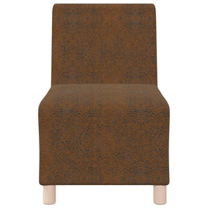 Unité de Sofa Modulaire Sans Accoudoirs Marron 55 x 74 x 82 cm