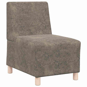 Canapé modulaire sans accoudoirs Gris foncé 55 cm Similicuir suède
