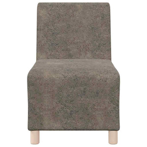 Canapé modulaire sans accoudoirs Gris foncé 55 cm Similicuir suède