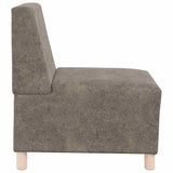 Canapé modulaire sans accoudoirs Gris foncé 55 cm Similicuir suède