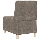 Canapé modulaire sans accoudoirs Gris foncé 55 cm Similicuir suède