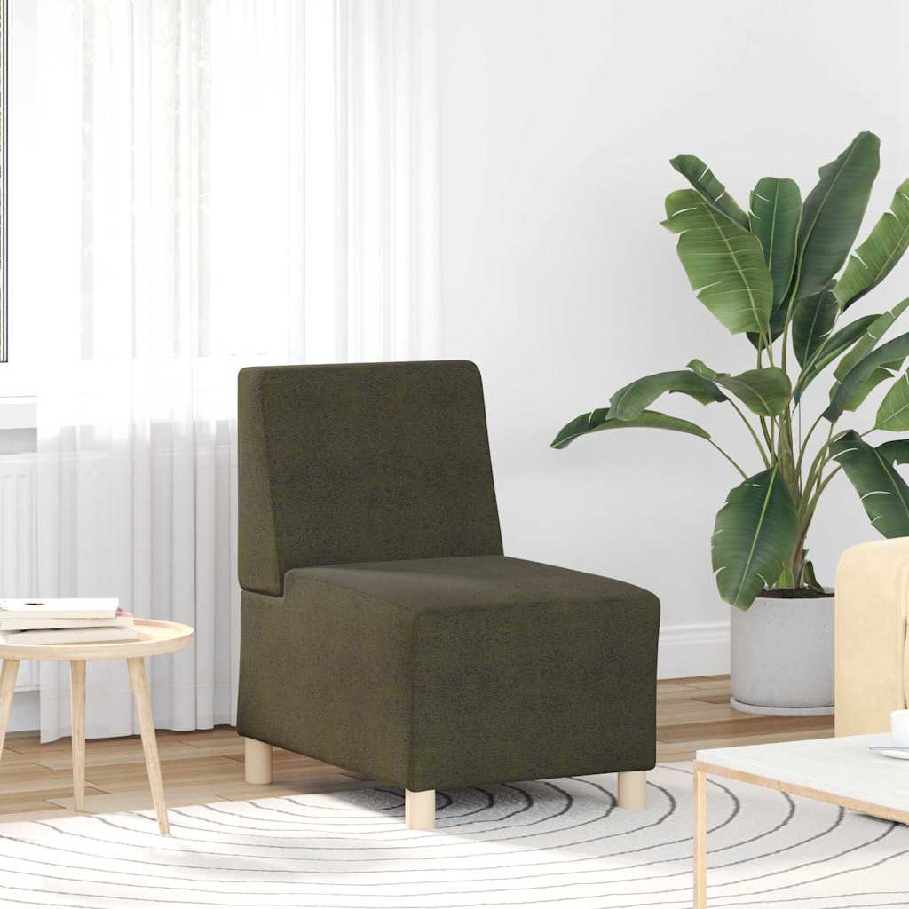 Unité de Sofa Modulaire Sans Accoudoirs Vert armée
