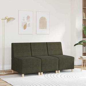 Unité de Sofa Modulaire Sans Accoudoirs Vert armée