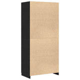 Armoire avec stockage Noir 90 x 52 x 200 cm Bois d'ingénierie
