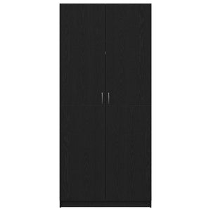 Armoire avec stockage Noir 90 x 52 x 200 cm Bois d'ingénierie