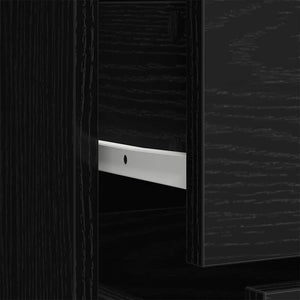 Armoire Chêne noir 80 x 52 x 180 cm Bois d'ingénierie