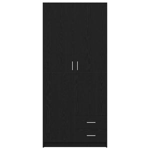 Armoire Chêne noir 80 x 52 x 180 cm Bois d'ingénierie