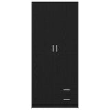 Armoire Chêne noir 80 x 52 x 180 cm Bois d'ingénierie