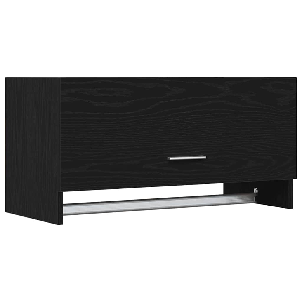 Armoire avec stockage Noir 70 x 32.5 x 35 cm Bois d'ingénierie