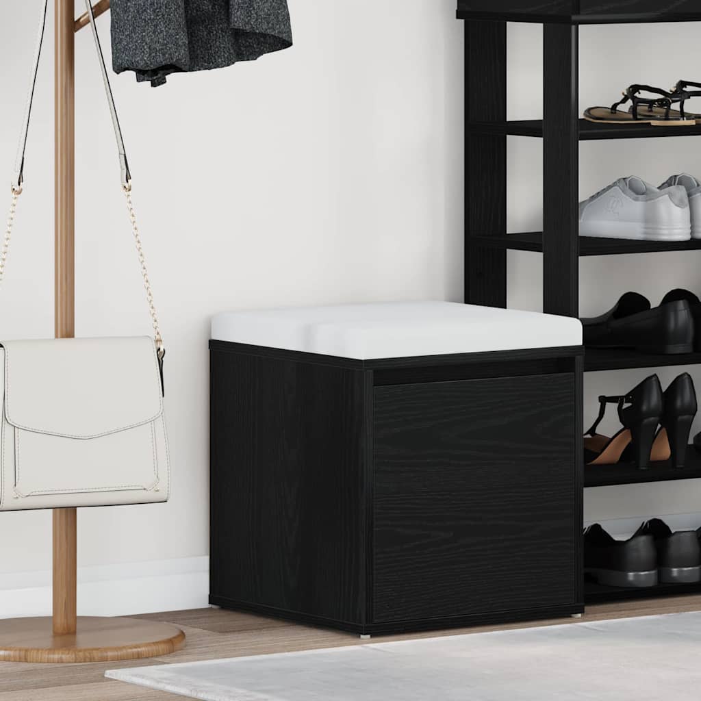 Commode Chêne noir 40.5 x 40 x 40 cm Bois d'ingénierie