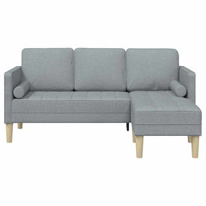 Ensemble de Canapés Gris clair 173 x 131 x 67 cm tissu