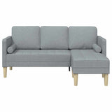 Ensemble de Canapés Gris clair 173 x 131 x 67 cm tissu