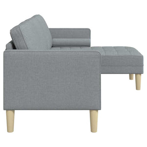 Ensemble de Canapés Gris clair 173 x 131 x 67 cm tissu