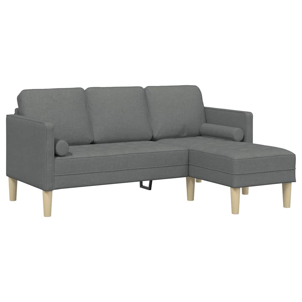 Ensemble de Canapés Gris foncé 173 x 131 x 67 cm tissu