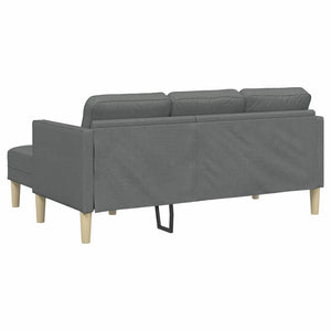 Ensemble de Canapés Gris foncé 173 x 131 x 67 cm tissu