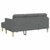 Ensemble de Canapés Gris foncé 173 x 131 x 67 cm tissu