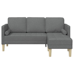 Ensemble de Canapés Gris foncé 173 x 131 x 67 cm tissu