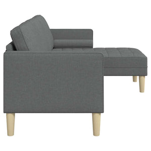 Ensemble de Canapés Gris foncé 173 x 131 x 67 cm tissu
