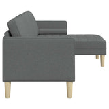 Ensemble de Canapés Gris foncé 173 x 131 x 67 cm tissu