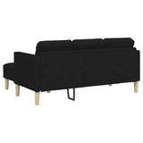 Ensemble de Canapés Noir 173 x 131 x 67 cm tissu