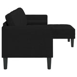 Ensemble de Canapés Noir 173 x 131 x 67 cm tissu