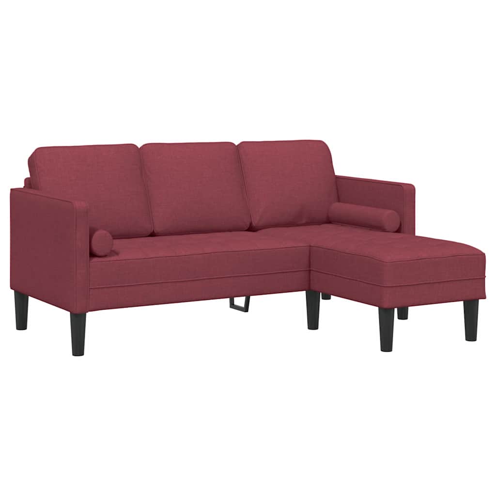 Ensemble de Canapés Rouge vin 173 x 131 x 67 cm tissu
