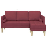 Ensemble de Canapés Rouge vin 173 x 131 x 67 cm tissu