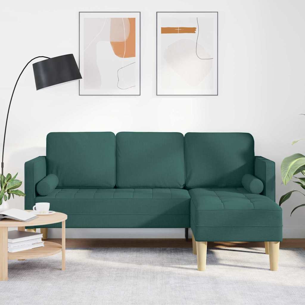 Ensemble de Canapés Vert foncé 173 x 131 x 67 cm tissu