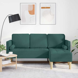 Ensemble de Canapés Vert foncé 173 x 131 x 67 cm tissu