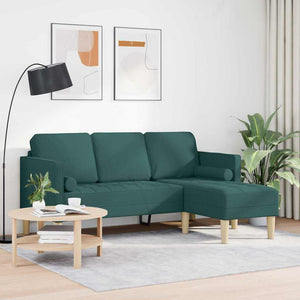 Ensemble de Canapés Vert foncé 173 x 131 x 67 cm tissu