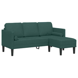Ensemble de Canapés Vert foncé 173 x 131 x 67 cm tissu