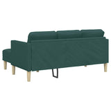 Ensemble de Canapés Vert foncé 173 x 131 x 67 cm tissu