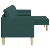 Ensemble de Canapés Vert foncé 173 x 131 x 67 cm tissu