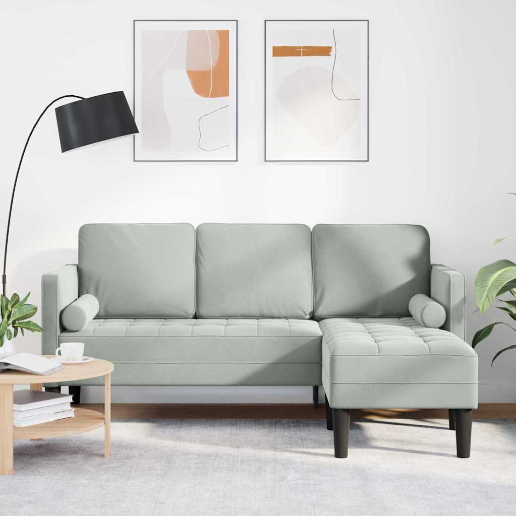 Ensemble de Canapés Gris clair 173 x 131 x 67 cm Velours