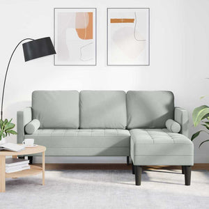 Ensemble de Canapés Gris clair 173 x 131 x 67 cm Velours