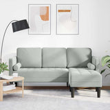 Ensemble de Canapés Gris clair 173 x 131 x 67 cm Velours