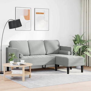 Ensemble de Canapés Gris clair 173 x 131 x 67 cm Velours