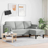 Ensemble de Canapés Gris clair 173 x 131 x 67 cm Velours