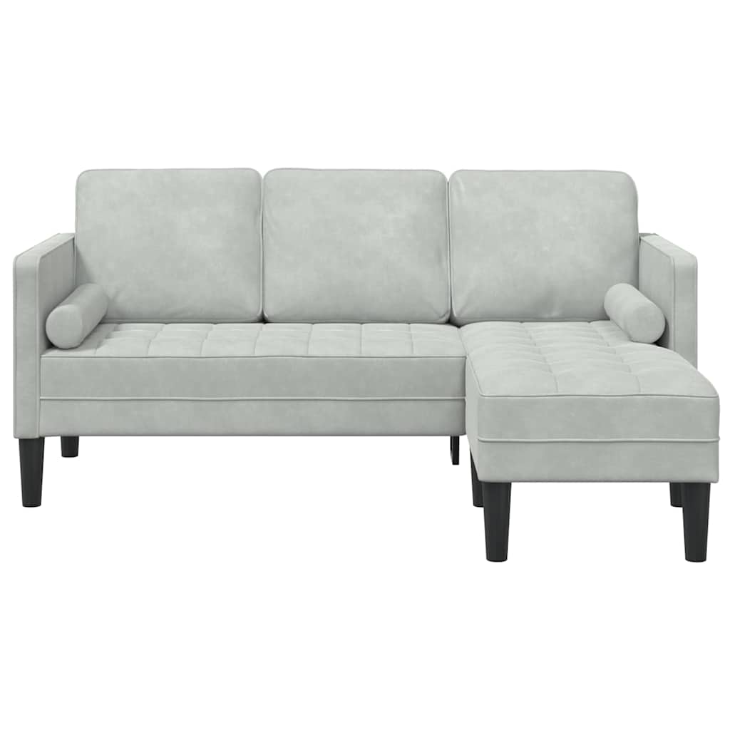 Ensemble de Canapés Gris clair 173 x 131 x 67 cm Velours