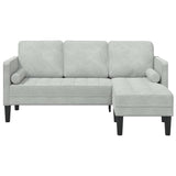 Ensemble de Canapés Gris clair 173 x 131 x 67 cm Velours
