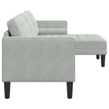 Ensemble de Canapés Gris clair 173 x 131 x 67 cm Velours