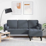 Ensemble de Canapés Gris foncé 173 x 131 x 67 cm Velours