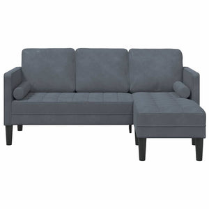 Ensemble de Canapés Gris foncé 173 x 131 x 67 cm Velours