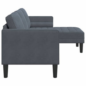Ensemble de Canapés Gris foncé 173 x 131 x 67 cm Velours