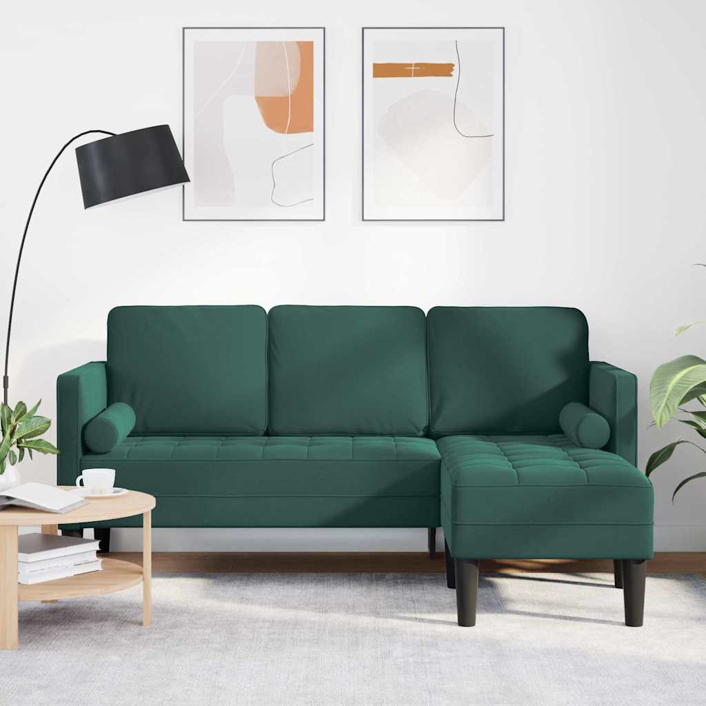 Ensemble de Canapés Vert foncé 173 x 131 x 67 cm Velours