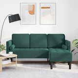 Ensemble de Canapés Vert foncé 173 x 131 x 67 cm Velours